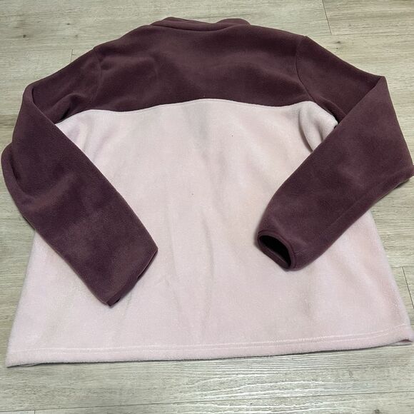 Columbia Fleece Pullover Jacket Womens 2XL Pink Maroon Benton‎ Springs 1/2 Snap - Picture 8 of 11